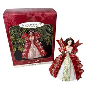 Vintage 1997 Hallmark Keepsake Holiday Barbie Christmas Ornament QXI6212 Series